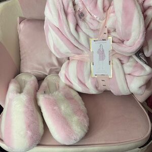 Victoria's Secret Pink Striped Robe
